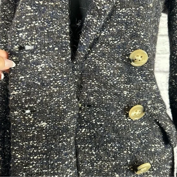 Isabel Marant Etoile Overton Boucle Alpaca Wool Double Breasted Coat Gray XS - Picture 12 of 16